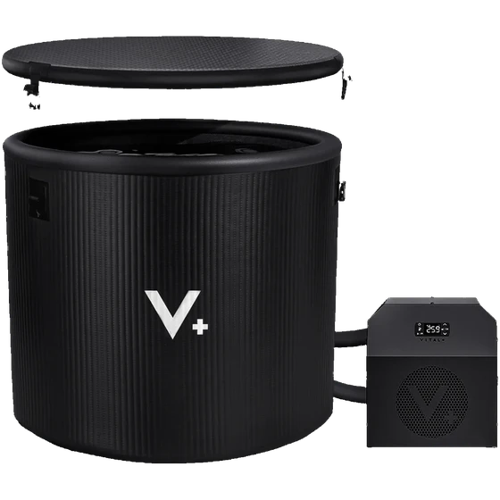Cold plunge Ice Bath Barrel + Ultra X2 Chiller by Vital+